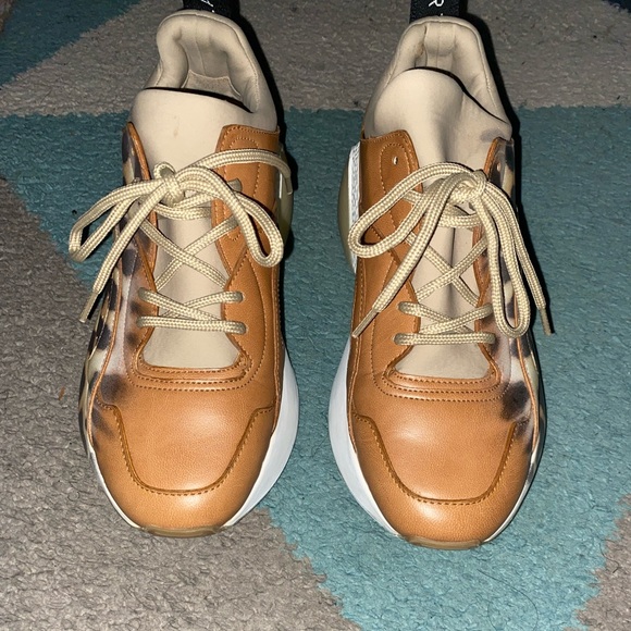 Stella McCartney Shoes - Stella McCartney Brown animal print trainers